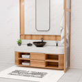 InArt Round Bathroom Ceramic Vessel Sink Art Basin in Black Gold Color, additional product view 3
