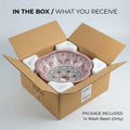 InArt Glossy Pink Ceramic Round Vessel Sink – Sink on Top of Vanity, 16