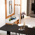 Custom design bathroom vanity idea with InArt Moroccan blue floral ceramic round vessel sink, tabletop basin