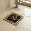 InArt 12 x 4 Inch Square Brass Shower Drain Channel with Removable Grate, additional product view 4