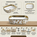 Bathroom countertop basin installed on vanity, oval ceramic vessel sink in glossy white with gold