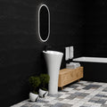 InArt Basin Pedestal Sink - Standing Bathroom Sink White 38x38 CM, additional product view 4