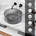Bowl sinks for the bathroom angled view of glossy black square tempered glass vessel sink