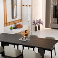 InArt Wood-Grain Glossy Ceramic Round Vessel Sink – Above Counter, 16.5
