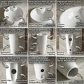 InArt Basin Pedestal Sink - Standing Bathroom Sink White 38x38 CM, additional product view 3