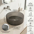 InArt Tempered Glass Vessel Sink for Countertop Bathroom Vanities, 15.6 Inch, additional product view 6