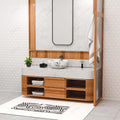 Sink bathroom bowl close-up of glossy white ceramic finish and Moroccan floral pattern on round basin