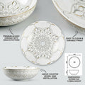 Over counter bathroom sink side profile showing 5-inch height, round white ceramic vessel sink with gold trim