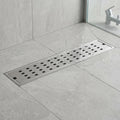 InArt Square Linear Stainless Steel Shower Drain Channel with Grate, 18 x 4 Inch, additional product view 4