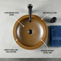 Bowl sinks for the bathroom side angle of multicolor Moroccan ceramic square vessel sink, glossy glazed finish