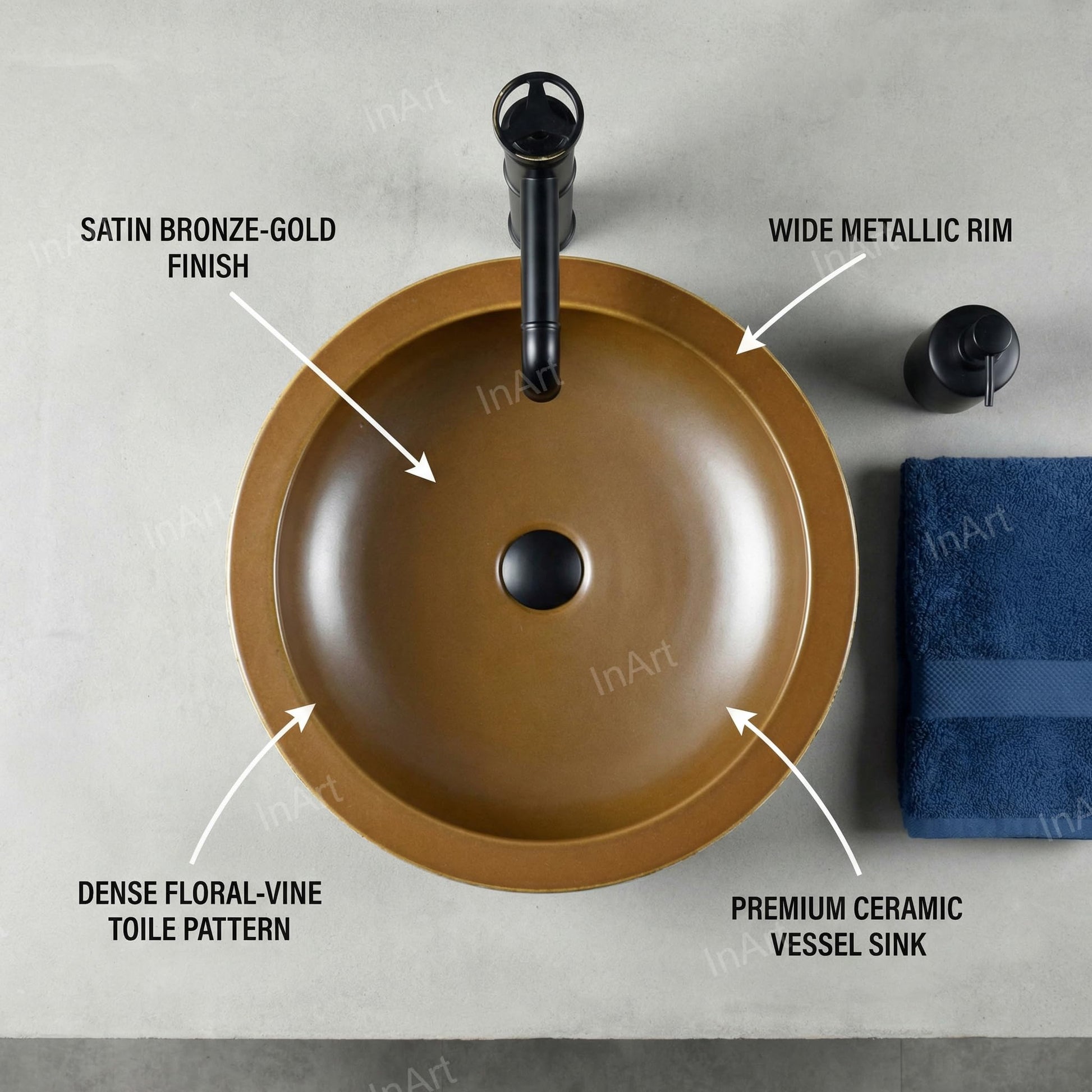 Bowl sinks for the bathroom side angle of multicolor Moroccan ceramic square vessel sink, glossy glazed finish