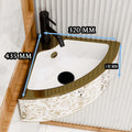 Gold Corner Ceramic wall-mount bathroom sink, additional product view 5