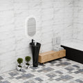 InArt Basin Pedestal Sink - Bathroom Standing Sink Black 40x40 CM, additional product view 8
