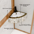 Gold Corner Ceramic wall-mount bathroom sink, additional product view 4