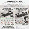 Screw-mount installation option for the aluminum bathroom shelves
