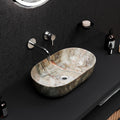 InArt Grey Round Ceramic Bathroom Vessel Sink product image 3 of 12