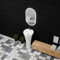 InArt Basin Pedestal Sink - Standing Bathroom Sink White 38x38 CM, additional product view 5