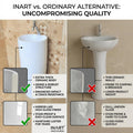 InArt White Ceramic One-Piece Pedestal Bathroom Sink for Modern Bathrooms, 15 x 15 Inch, additional product view 7