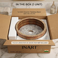 InArt Satin Patterned Ceramic Round Vessel Sink – Above Counter, 16