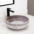 Vessel sink InArt ceramic square matte countertop wash basin 40x40 cm