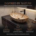Champagne Gold Rectangular Ceramic vessel bathroom sink, additional product view 3