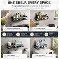 11.8-inch matte black bathroom shelf dimensions
