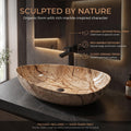 Champagne Gold Rectangular Ceramic vessel bathroom sink, additional product view 4