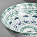 InArt ceramic wash basin 39x39x14cm, round vessel round sink for modern restroom sinks