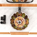 Sink round bowl drain opening detail, ceramic round vessel sink for vanity tops for vessel sinks, glossy glaze