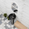 InArt Basin Pedestal Sink - Bathroom Standing Sink Black 40x40 CM, additional product view 5