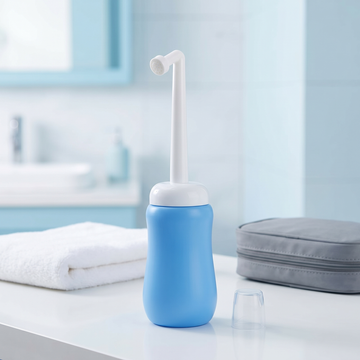 Portable Bidet Bottle for Travel & Personal Hygiene | 350ml Squeeze Peri Bottle with Angled Nozzle for Bathroom, Postpartum Care & On-the-Go Freshness