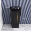 InArt Basin Pedestal Sink - Standing Bathroom Sink Black Glossy 43x36 CM - InArt-Studio-USA