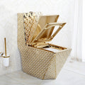 InArt Dual Flush One Piece Elongated Toilet with Actuator Flush - Seat Included in Gold Color - InArt-Studio-USA