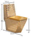 InArt Dual Flush One Piece Elongated Toilet with Actuator Flush - Seat Included in Gold Color - InArt-Studio-USA
