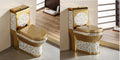 InArt Dual Flush One Piece Elongated Toilet with Actuator Flush - Seat Included in Gold Color - InArt-Studio-USA