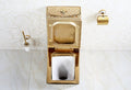 InArt Dual Flush One Piece Elongated Toilet with Actuator Flush - Seat Included in Gold Color - InArt-Studio-USA