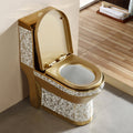 InArt Dual Flush One Piece Elongated Toilet with Actuator Flush - Seat Included in Gold Color - InArt-Studio-USA