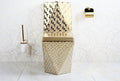 InArt Dual Flush One Piece Elongated Toilet with Actuator Flush - Seat Included in Gold Color - InArt-Studio-USA