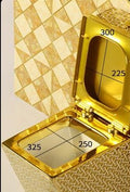 InArt Dual Flush One Piece Elongated Toilet with Actuator Flush - Seat Included in Gold Color - InArt-Studio-USA