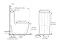 InArt Dual-Flush Siphon Flushing Elongated One-Piece Toilet (Seat Included) Rough-In Size: 12'' Black Diamond Shape - InArt-Studio-USA