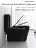 InArt Dual-Flush Siphon Flushing Rimless Elongated One-Piece Toilet (Seat Included) Rough-In Size: 12'' Black Gold - InArt-Studio-USA
