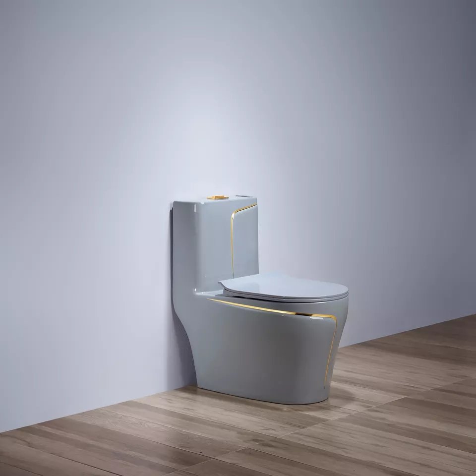 InArt Dual-Flush Siphon Flushing Rimless Elongated One-Piece Toilet (Seat Included) Rough-In Size: 12 '' Grey Matt - InArt-Studio-USA