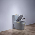 InArt Dual-Flush Siphon Flushing Rimless Elongated One-Piece Toilet (Seat Included) Rough-In Size: 12 '' Grey Matt - InArt-Studio-USA