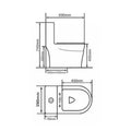 InArt Dual-Flush Siphon Flushing Rimless Elongated One-Piece Toilet (Seat Included) Rough-In Size: 12 '' Grey Matt - InArt-Studio-USA