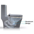 InArt Dual-Flush Siphon Flushing Rimless Elongated One-Piece Toilet (Seat Included) Rough-In Size: 12 '' Grey Matt - InArt-Studio-USA