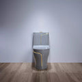 InArt Dual-Flush Siphon Flushing Rimless Elongated One-Piece Toilet (Seat Included) Rough-In Size: 12 '' Grey Matt - InArt-Studio-USA