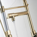 InArt Kitchen Sink Mixer Golden Finish Contemporary Kitchen Sink Pull Down Single Handle Kitchen Faucet with Multi-Function Spray Head - InArt-Studio-USA