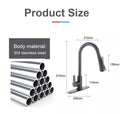 InArt Pull Down Single Handle Kitchen Faucet with TurboSpray and FastMount in Black Matt - InArt-Studio-USA