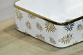 InArt Rectangle Bathroom Ceramic Vessel Sink Art Basin in Gold White Color - InArt-Studio-USA
