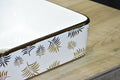 InArt Rectangle Bathroom Ceramic Vessel Sink Art Basin in Gold White Color - InArt-Studio-USA